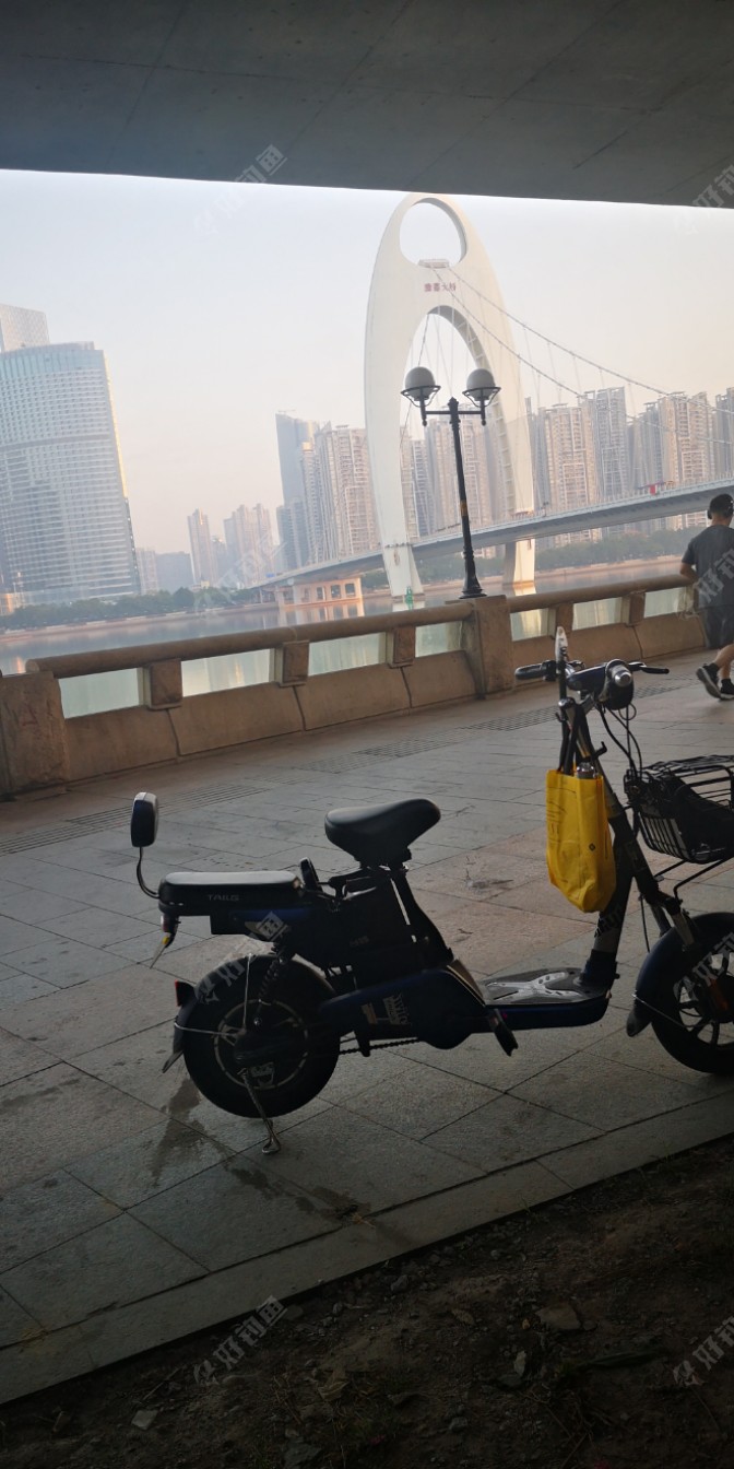 这时我已来到了猎德桥下，停