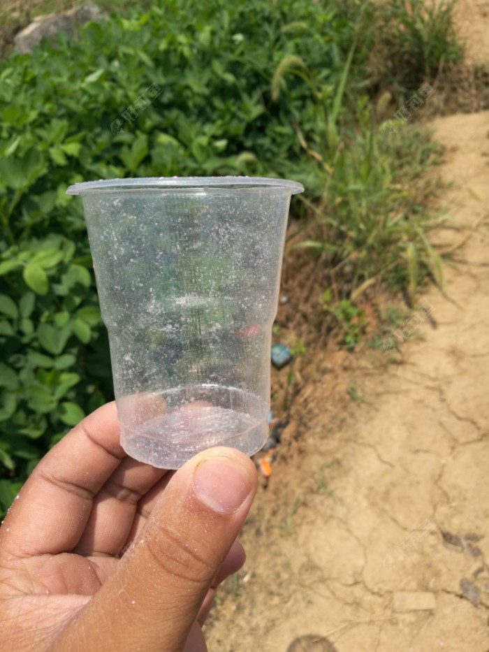 穷人家的孩纸，用不起量杯，只能用一次性杯子代替了